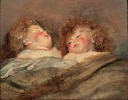 unknow artist Rubens Two Sleeping Children France oil painting artist